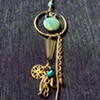 Gold & turquoise pendant - P 15