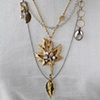 Golden leaves necklace N 208