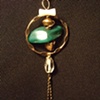 Teal & gold pendant necklace - P 12