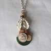 Leafy brass pendant - P 17