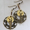 Brass with coins earrings - E 188