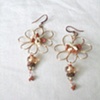 Gold flower earrings - E97