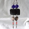 Onyx & indigo earrings E 143