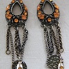 Orange lady finger earrings - E 189