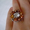 Pearl flower ring - R 18