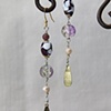 Vintage purple foil bead earrings E 202