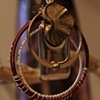Burgundy & gold necklace N 222