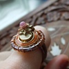 Glass & vintage finding ring - R 02