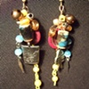 Fish & bucket earrings - E 22