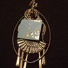 Periwinkle blue with fan necklace - N 67