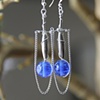 Blue orbit earrings E 229