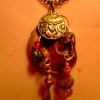Nut with antique findings pendant - P 03