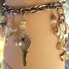 Silver findings & shell bracelet - B 03