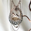 Silver sparkle necklace - N 152
