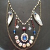 Sapphire & vintage findings choker necklace