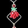 Ruby flower necklace N 186