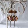 Pink tiger earrings - E 149