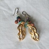 Vintage gold and multicolour earrings - E 105