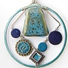 Turquoise geometric necklace - N 198