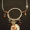 Bangle and buttons in pink necklace - N 21