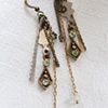 Silver & gold fringe earrings - E 194 