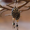 Gold painted earrings E 220