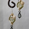 Soft yellow glass earrings E 206
