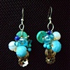 Blue hues cluster earrings - E 68