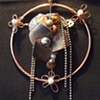 Copper colour flower necklace - N 63