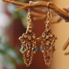 Golden drop earrings E 221