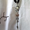 Crystal cascade choker necklace N 146
