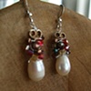 Pearl & cluster earrings - E 43