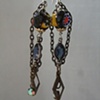 Dark & dainty w artisan glass earrings E 181