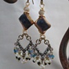 Festive blue earrings E 200