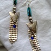 Silky silver earrings - E 77