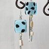 Polka aqua earrings E 183