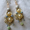 Vintage pearl chandelier earrings - E 80
