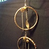 Gold & red bangles earrings - E 47