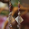 Pink & slinky earrings E 222