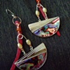 80's Throwback Funky Fucia earrings - E 59