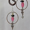 Pink garden earrings E 193