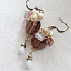 Pink bobbles earrings - E 210