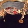Pink glass bracelet - B 04