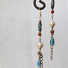 Long thin colourful earrings E 203