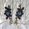 Blue vine flower earrings - E 148