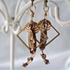 Brown diamond earrings - E 151