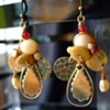 Red gold harmony earrings - E 92