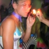 Girl using a pussy pipe.