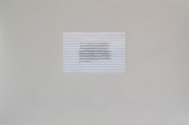 graphite colored pencil drawing index card by Molly Springfield