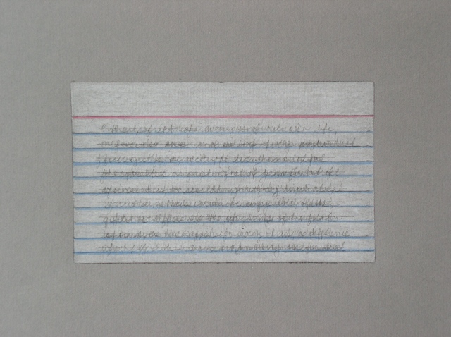 graphite colored pencil drawing index card by Molly Springfield